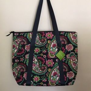 Vera Bradley cooler tote NEW petal paisley print